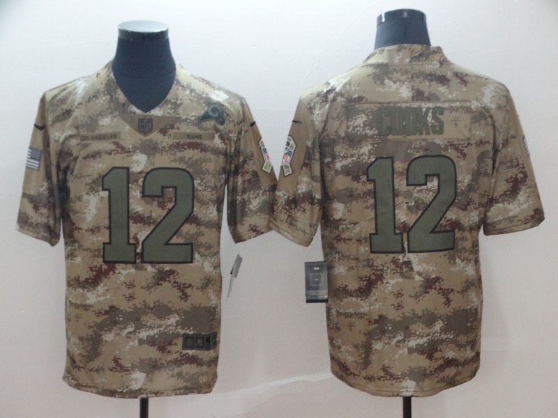 Men Los Angeles Rams #12 Cooks Nike Camo Salute to Service Limited NFL Jersey